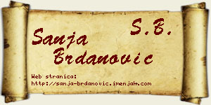 Sanja Brdanović vizit kartica